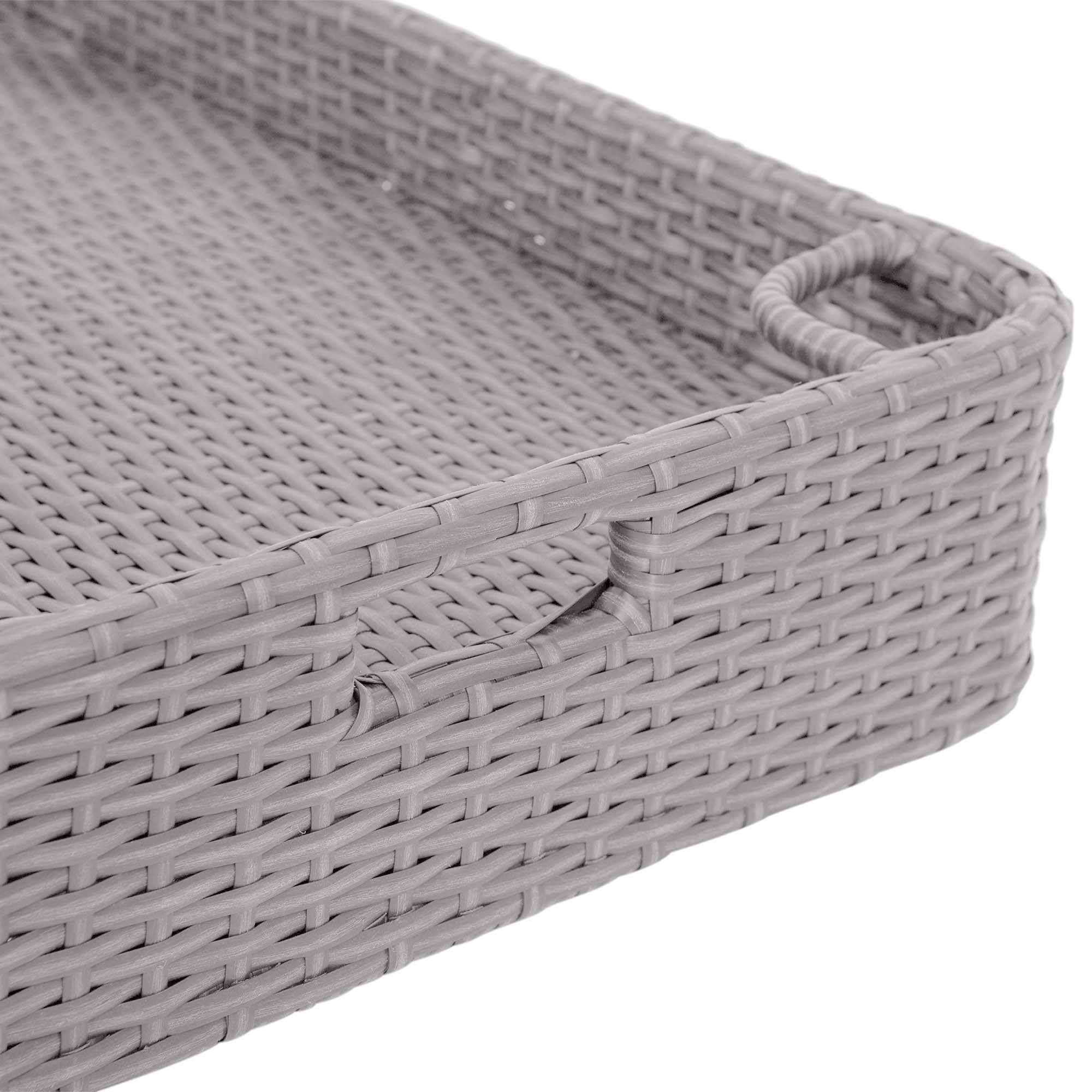 SUNJOY 36x24 Inch Wicker Floating Pool Tray for Drinks and Snacks.