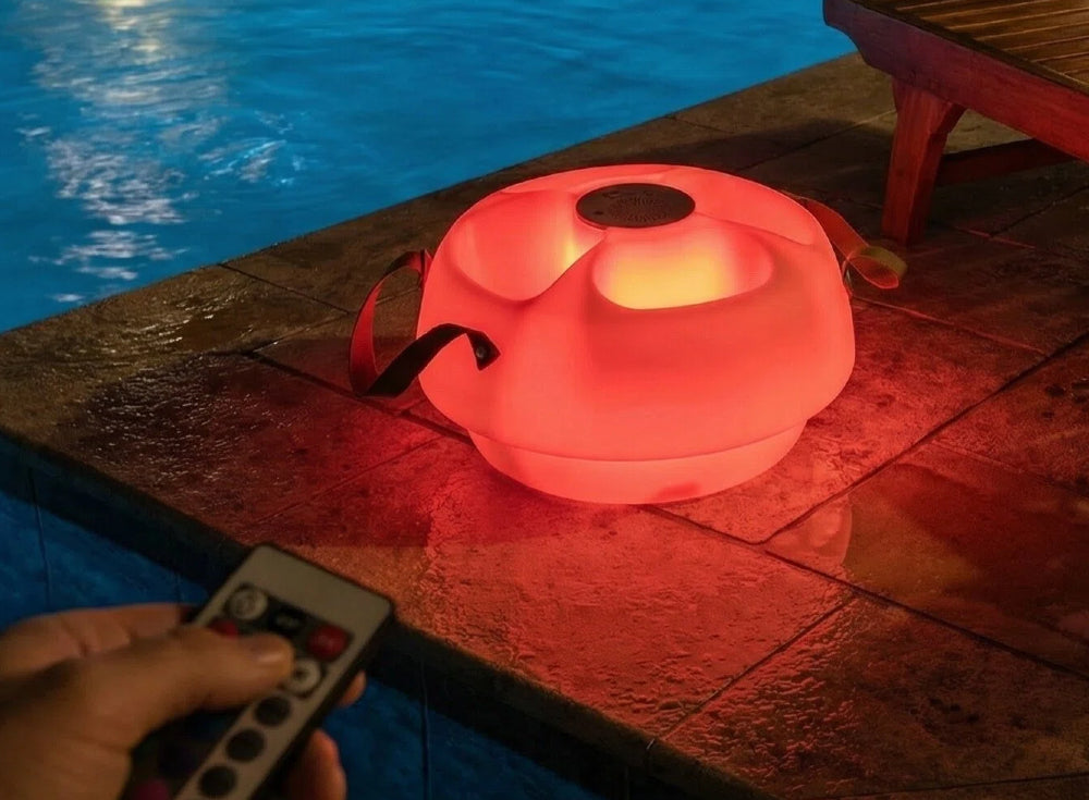 SUNJOY Floating Drink Holder with Ip66 Waterproof Bluetooth 5.0 Speaker