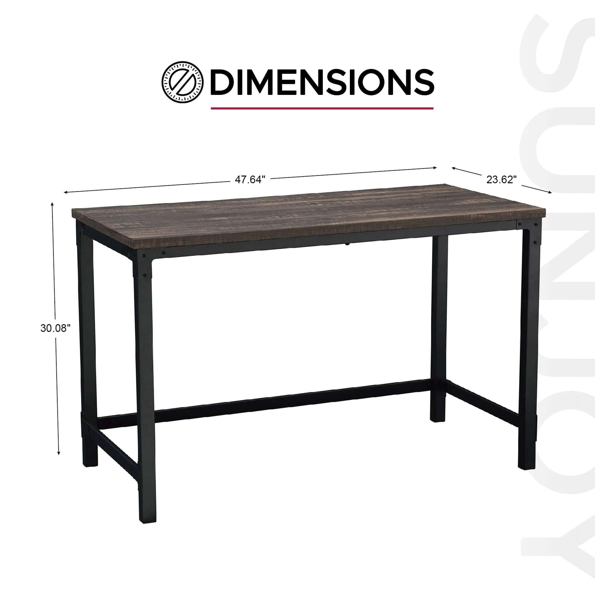 SUNJOY 48" Industrial Design Home Office Computer Desk