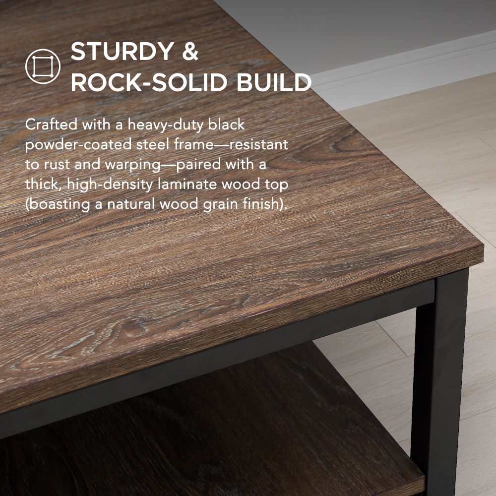 SUNJOY 47" Industrial Design Home Office Computer Desk with Shelves