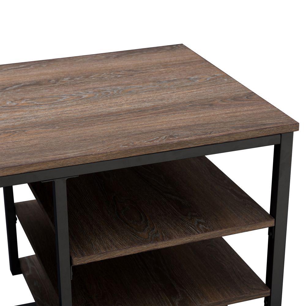 SUNJOY 47" Industrial Design Home Office Computer Desk with Shelves