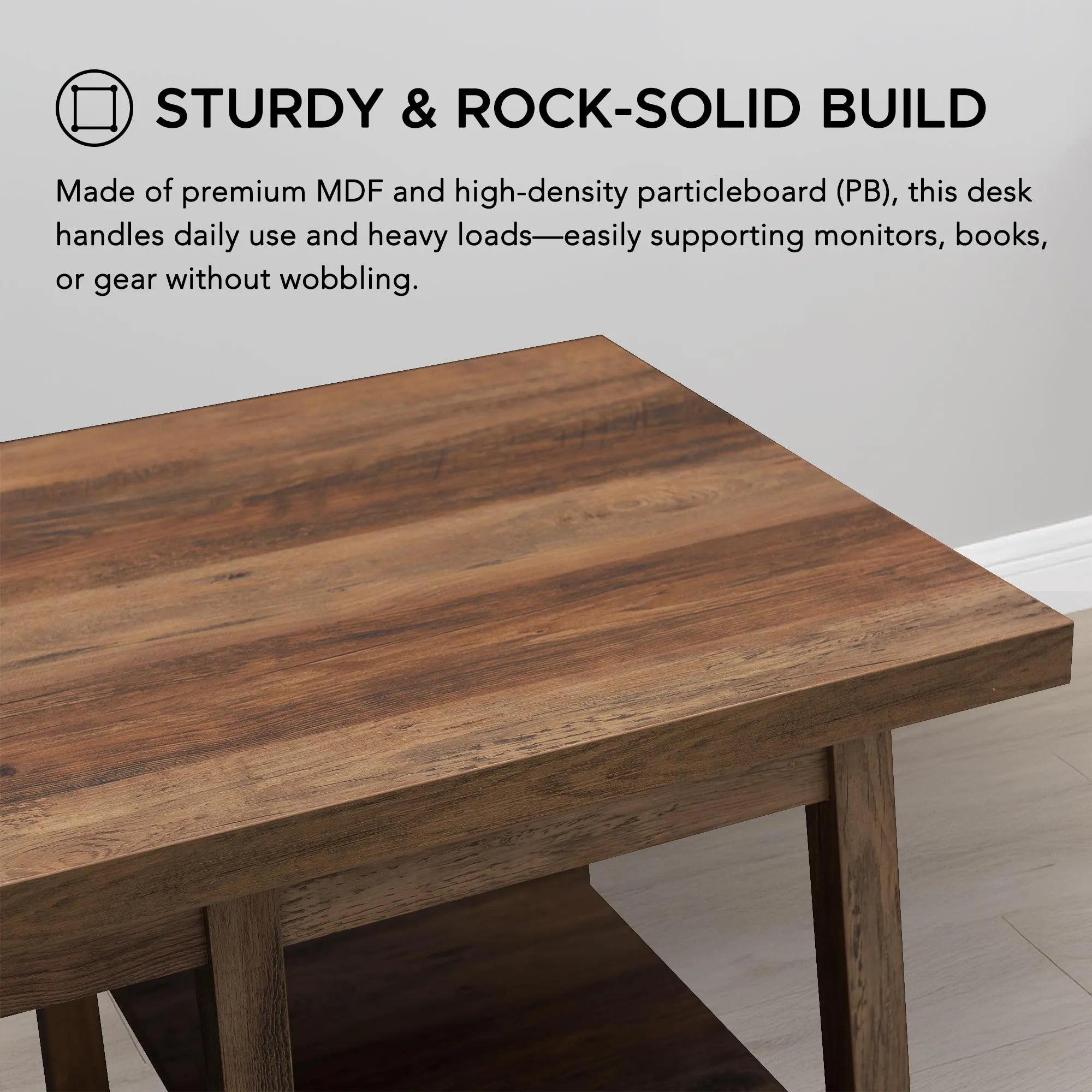 SUNJOY 46" Industrial Design Home Office Computer Desk with Shelves