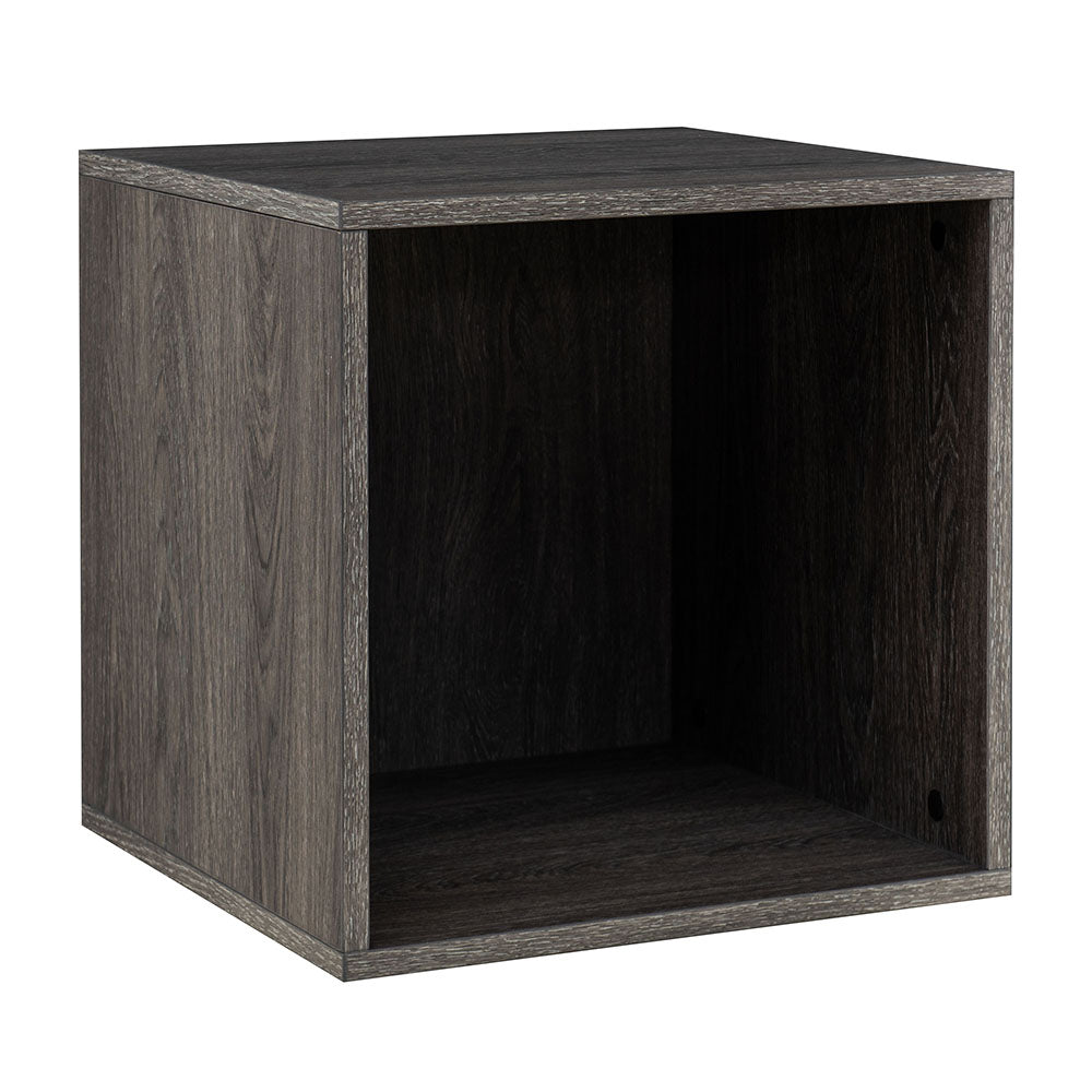 SUNJOY Quub Open Cabinet, Space Saving Stackable MDF Wood Cabinet for Living Room, Bedroom and Other Indoor Space.
