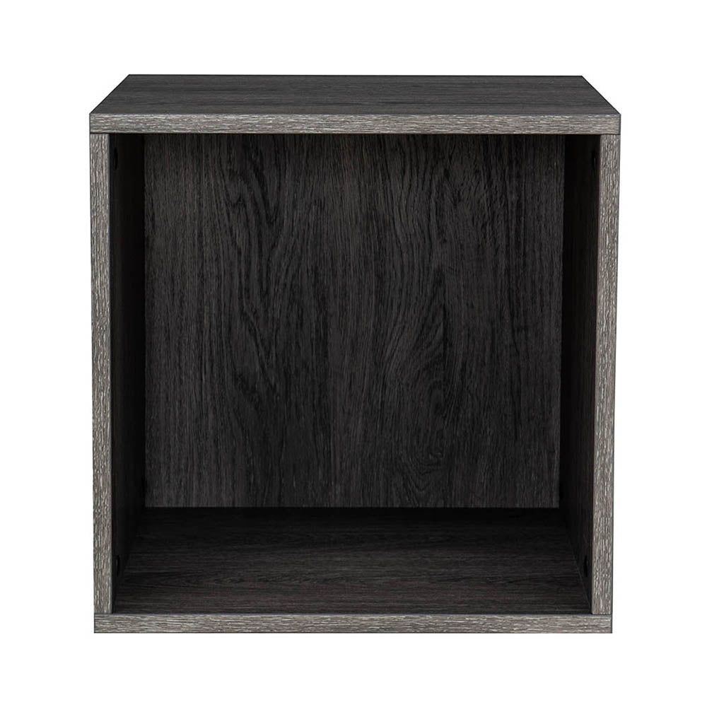 SUNJOY Quub Open Cabinet, Space Saving Stackable MDF Wood Cabinet for Living Room, Bedroom and Other Indoor Space.