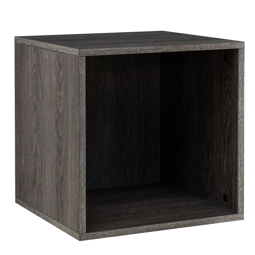 SUNJOY Quub Open Cabinet, Space Saving Stackable MDF Wood Cabinet for Living Room, Bedroom and Other Indoor Space