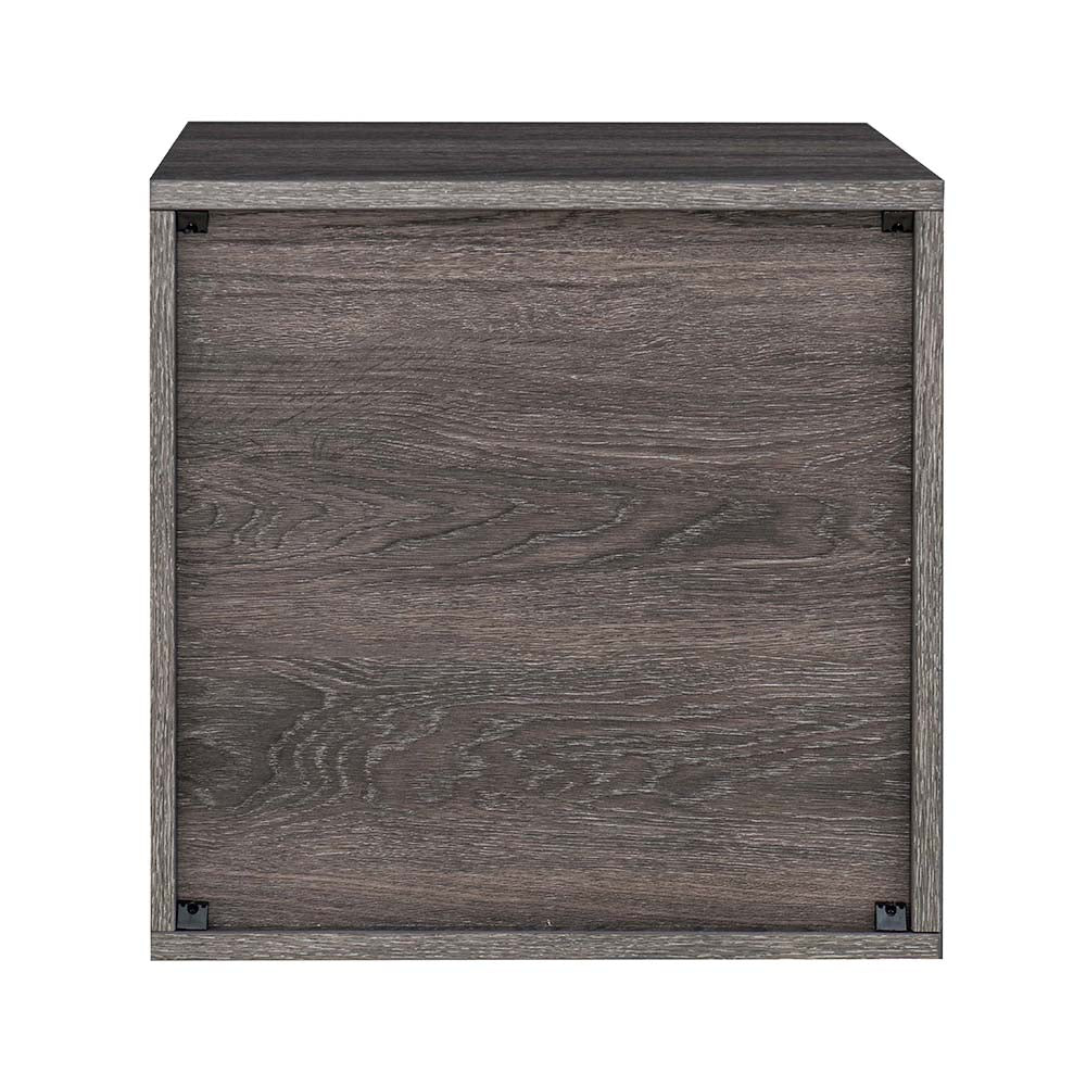 SUNJOY Quub Quarter Cabinet, Space Saving Stackable MDF Wood Cabinet for Living Room, Bedroom and Other Indoor Space.