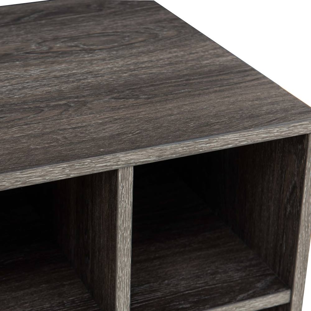 SUNJOY Quub Quarter Cabinet, Space Saving Stackable MDF Wood Cabinet for Living Room, Bedroom and Other Indoor Space