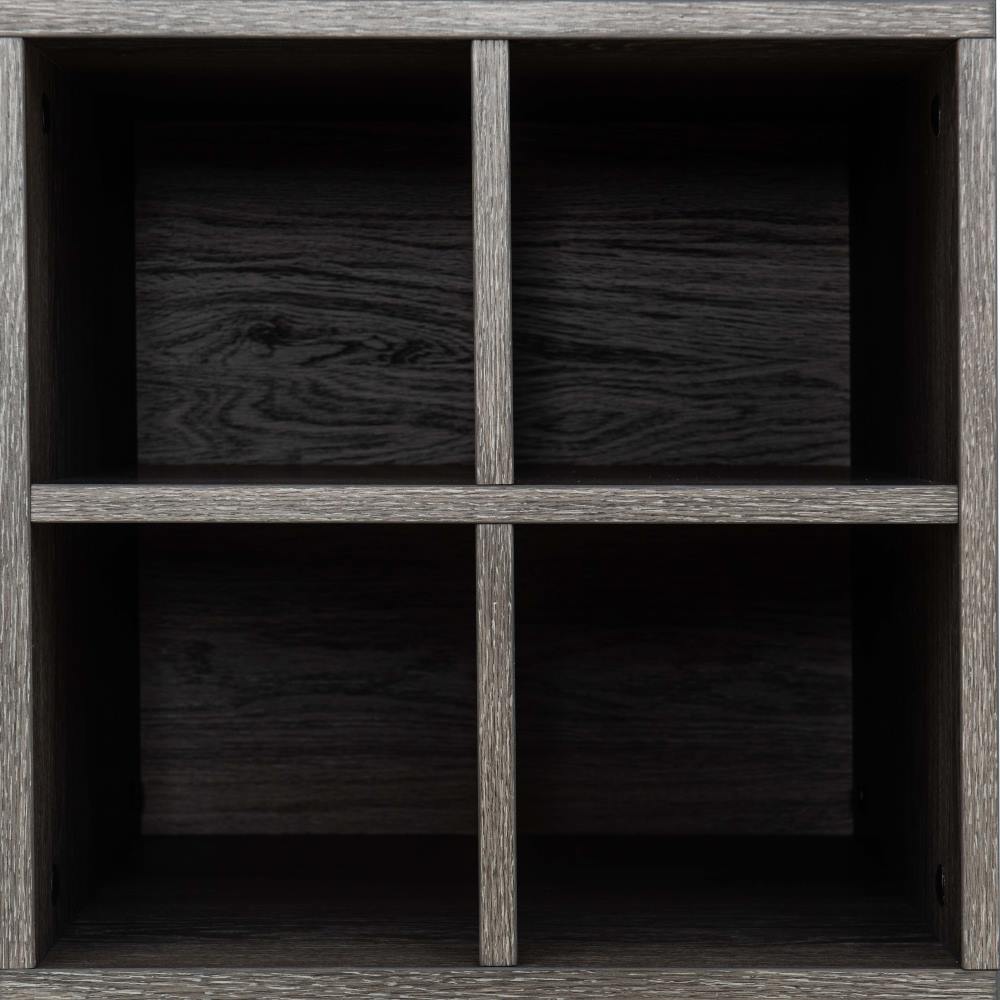 SUNJOY Quub Quarter Cabinet, Space Saving Stackable MDF Wood Cabinet for Living Room, Bedroom and Other Indoor Space