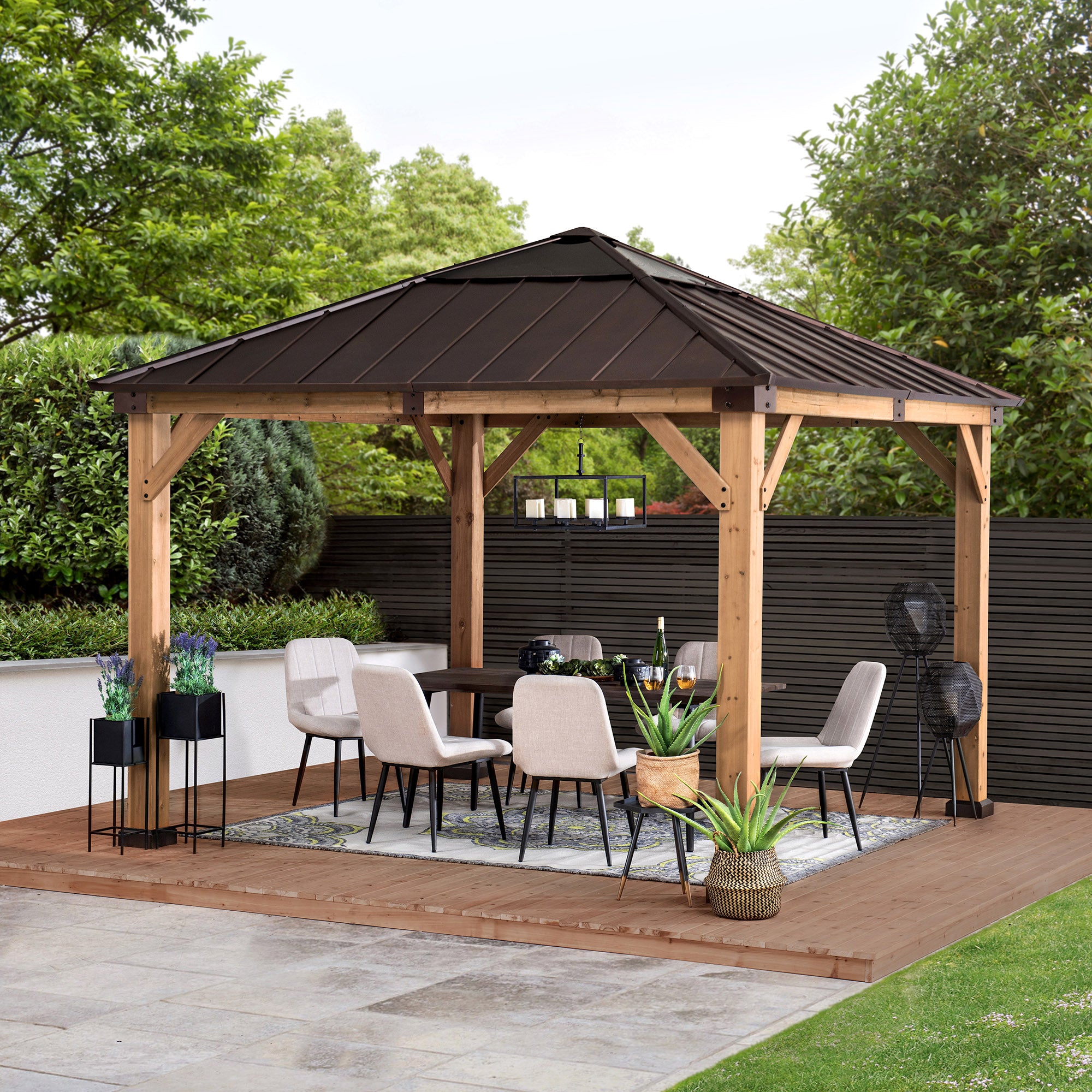 Antrim Skylight Cedar Gazebo, 11x11 | Demo 1