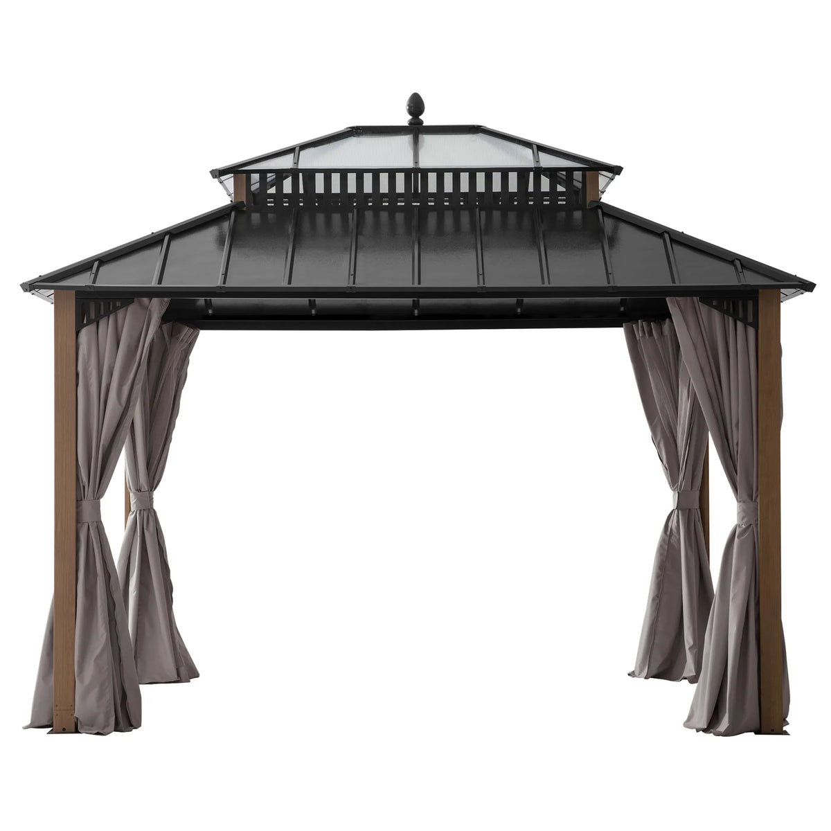 Kingston Horizon PC-Vent Gazebo - Natural Woodgrain, 12x10