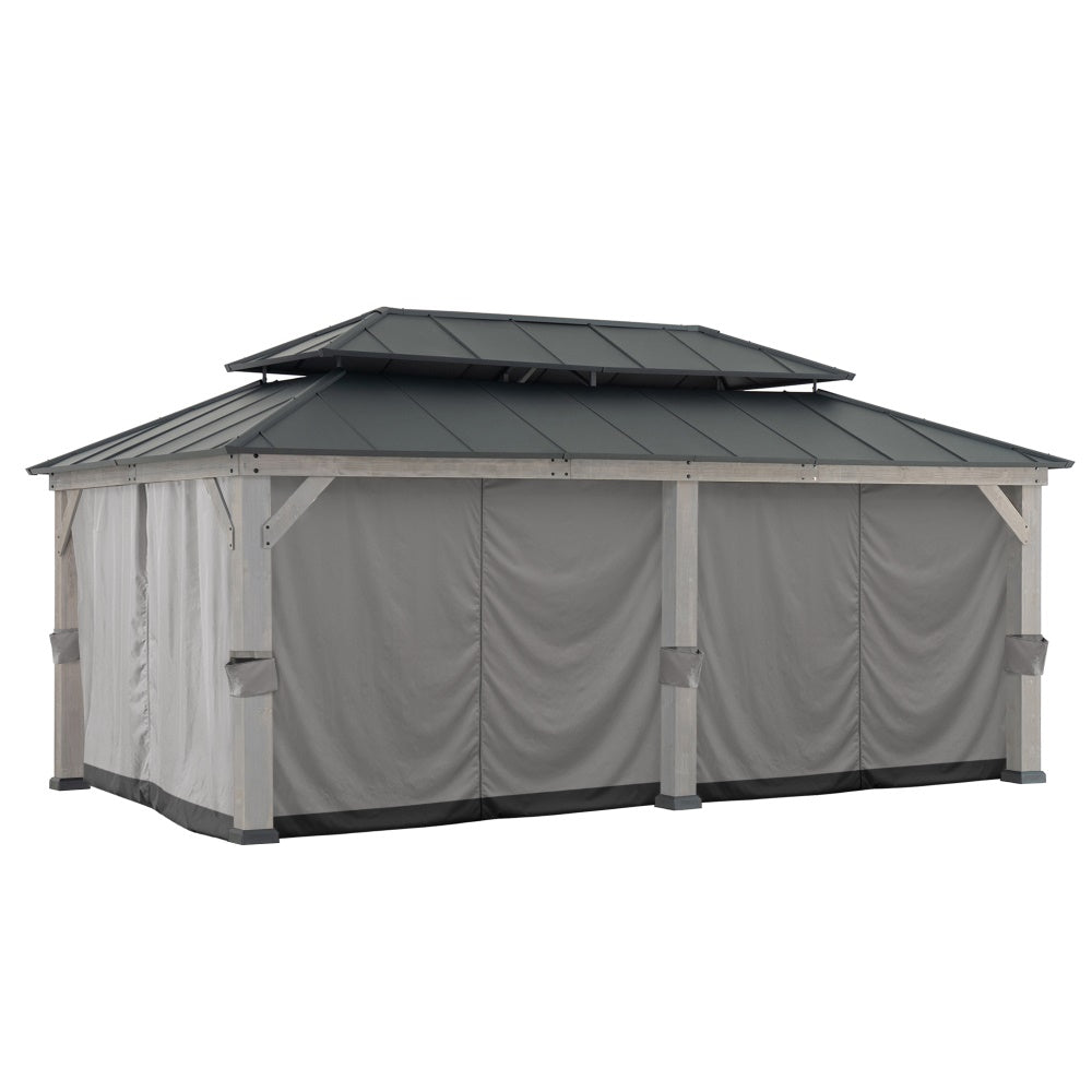 SUNJOY Replacement Gazebo Curtain for 12x20 Wooden Gazebo