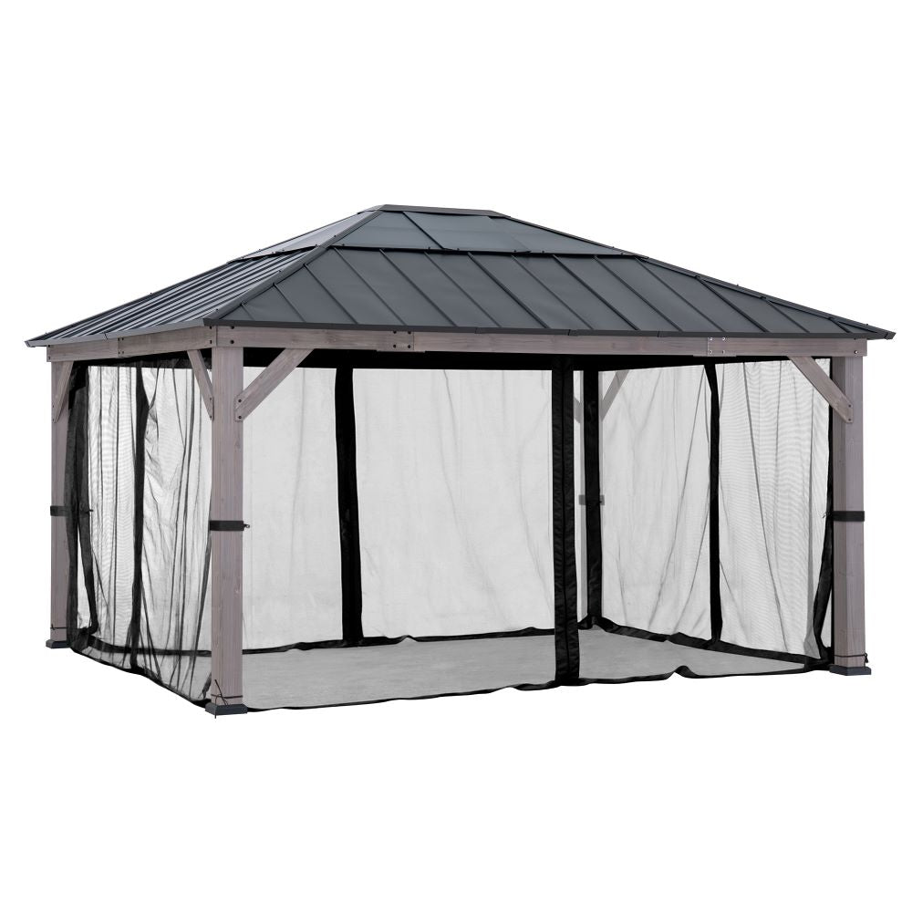 SUNJOY Mosquito Screen for 13x15 Wooden Gazebos