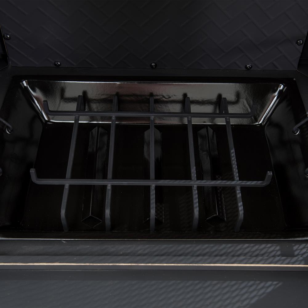 SUNJOY 57 Inch Outdoor Wood Burning Fireplace with PVC Cover-Black