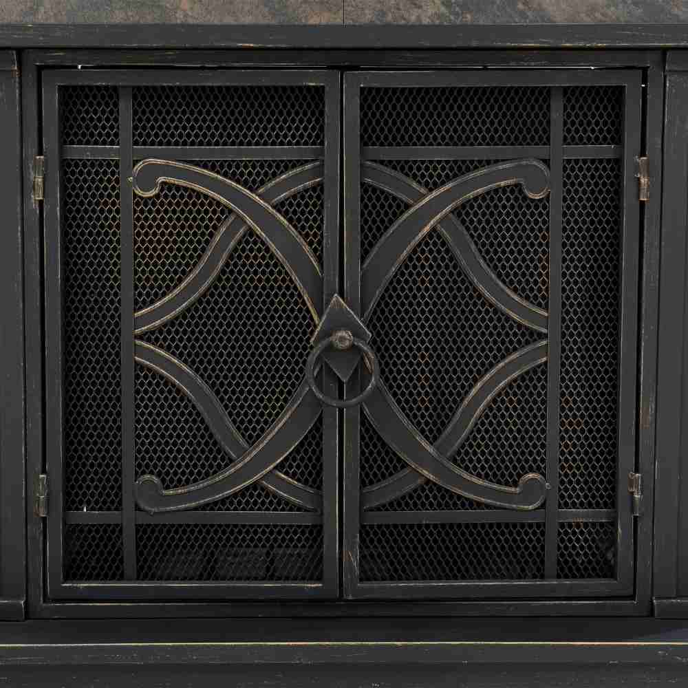 SUNJOY 57 Inch Outdoor Wood Burning Fireplace with PVC Cover