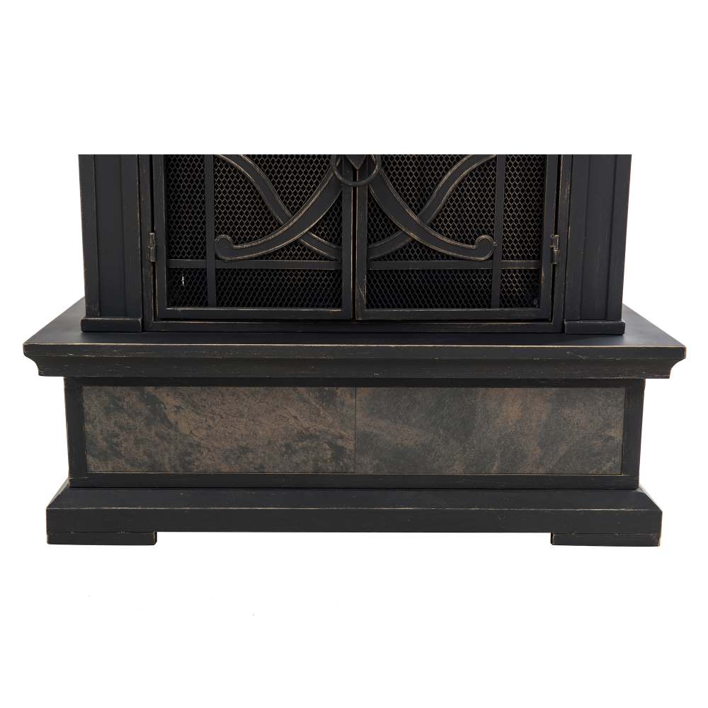 SUNJOY 57 Inch Outdoor Wood Burning Fireplace with PVC Cover