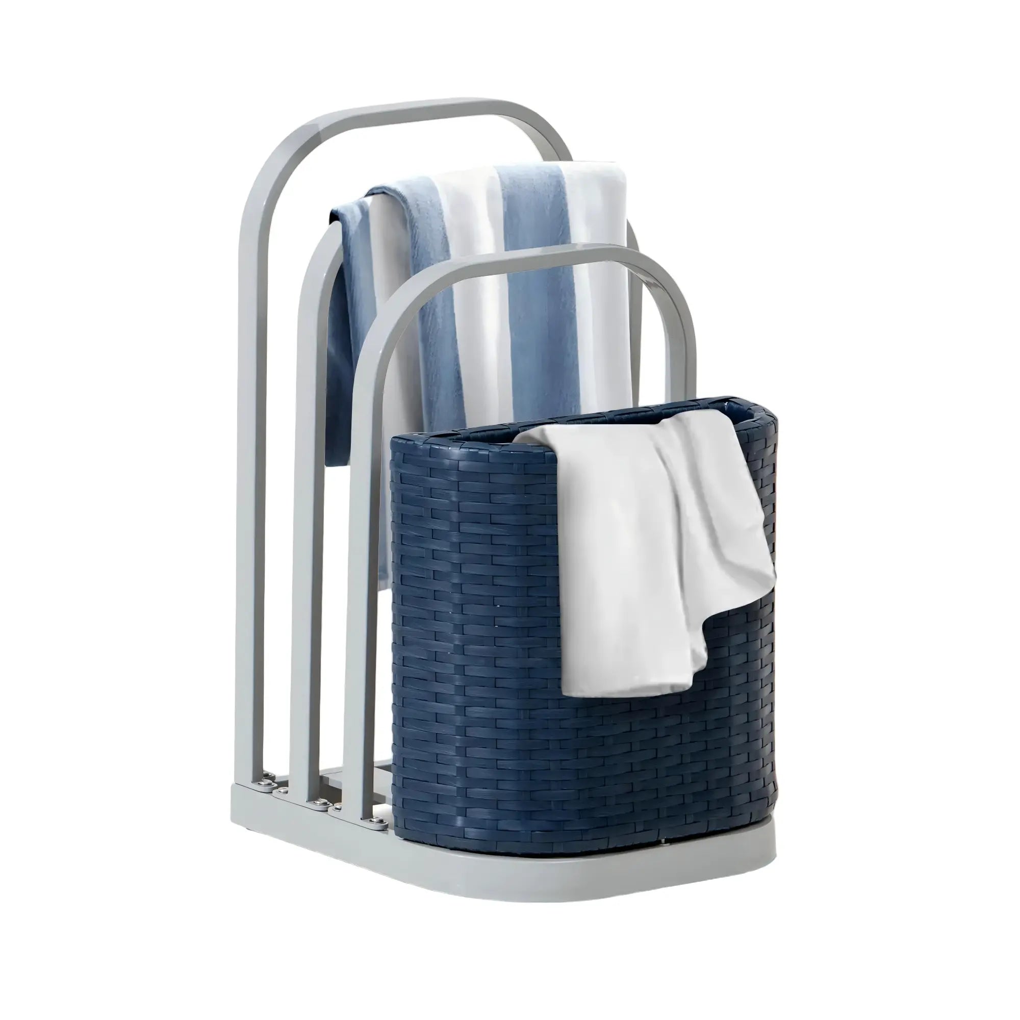 Rust-proof Aluminum Pool Float Storage Rack Organizer 16'' - Navy