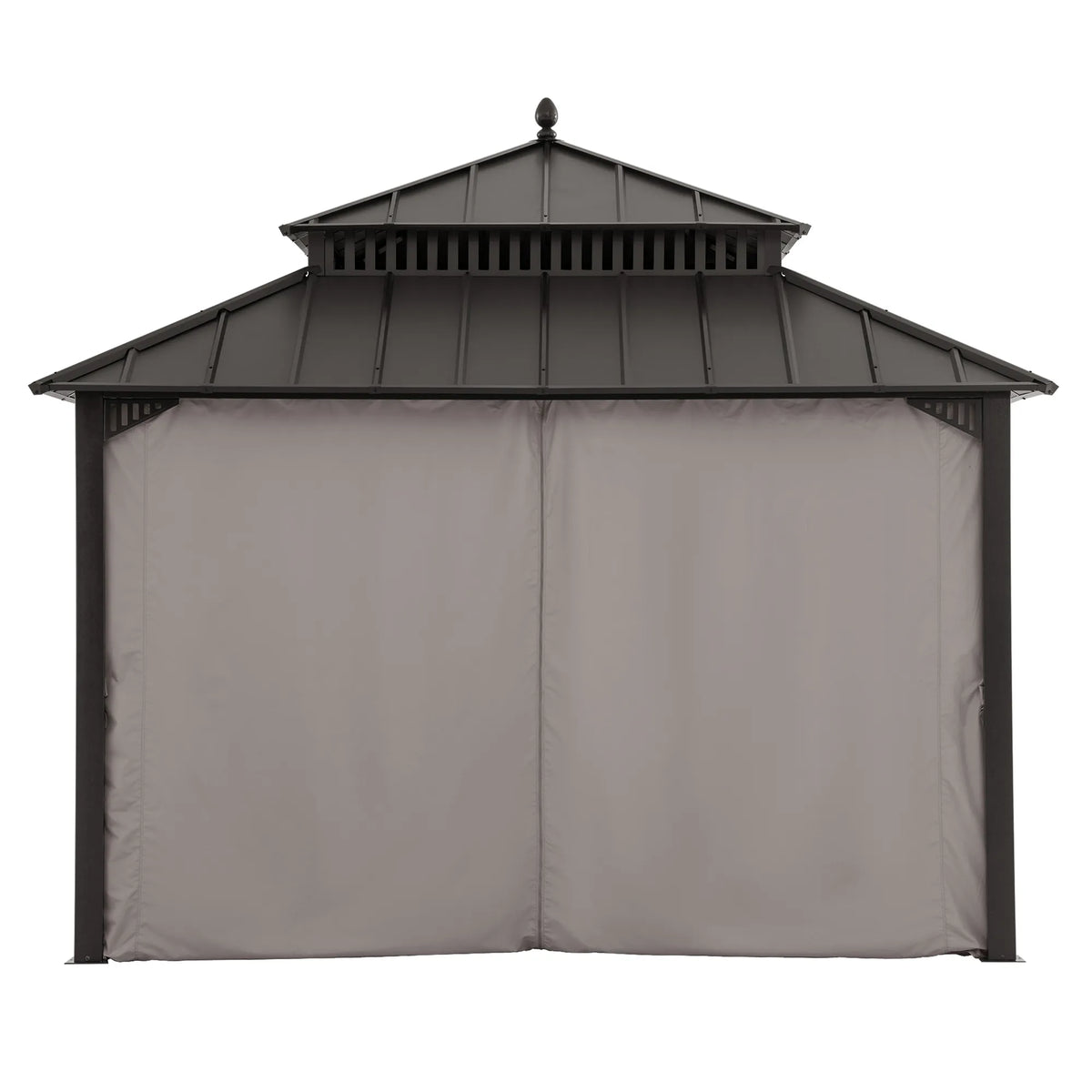 Kingston Aluminum Gazebo - Espresso Brown, 12x12