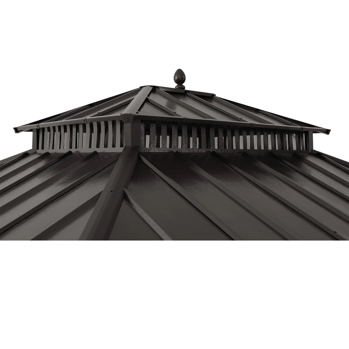 Kingston Aluminum Gazebo - Espresso Brown, 12x10