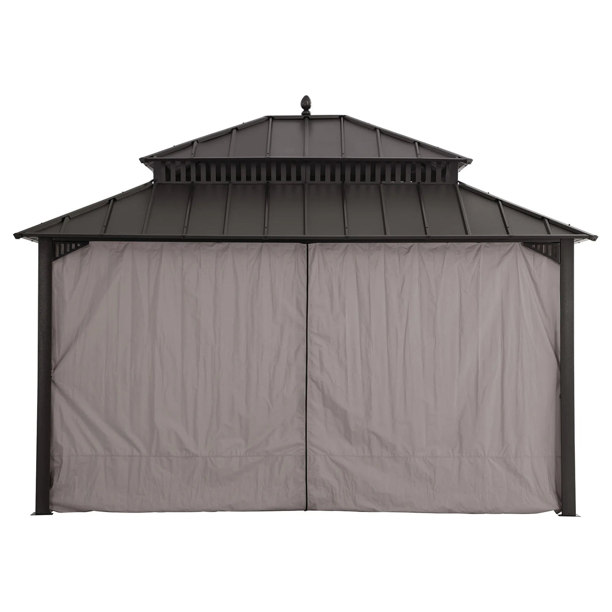 Kingston Aluminum Gazebo - Espresso Brown, 12x14