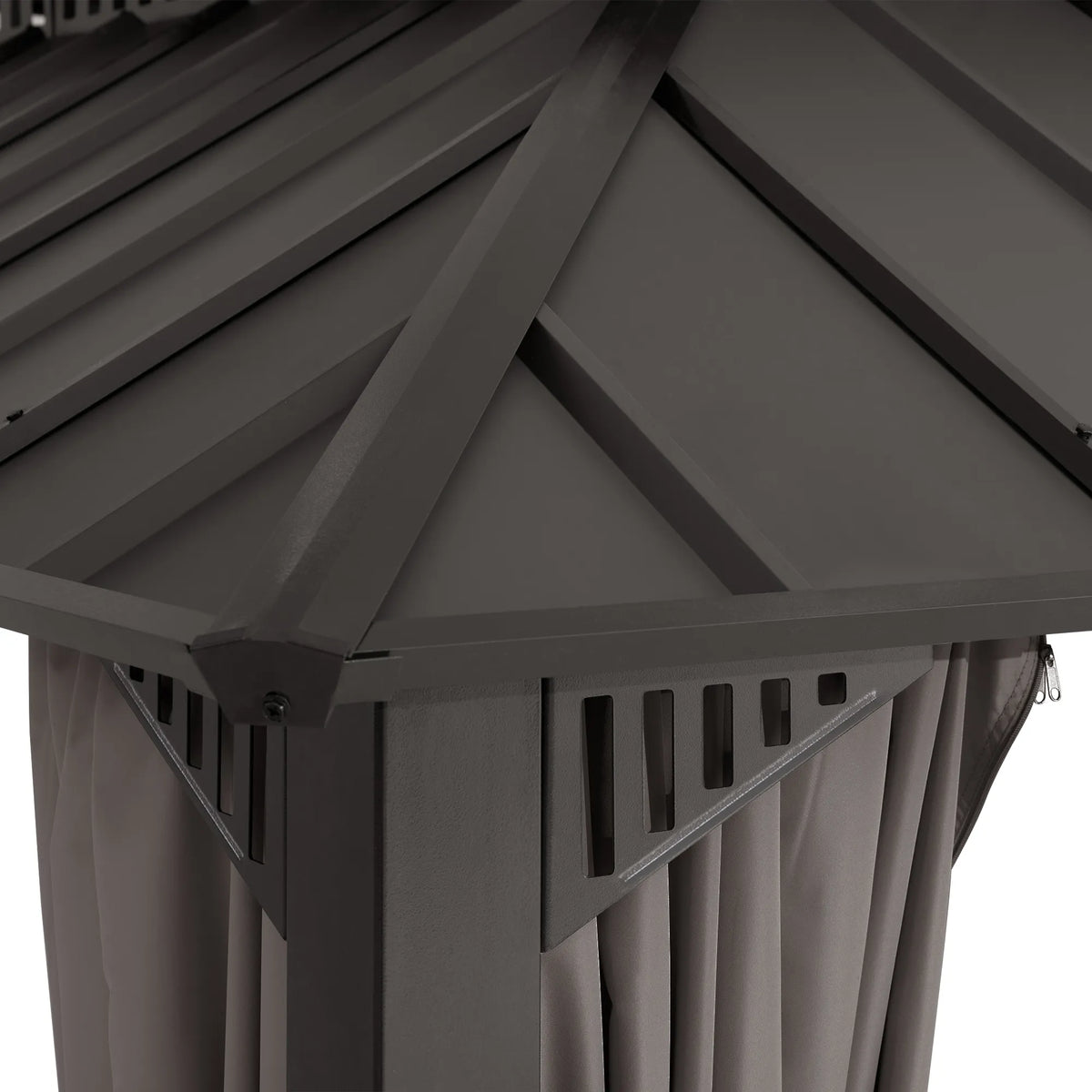 Kingston Aluminum Gazebo - Espresso Brown, 12x20