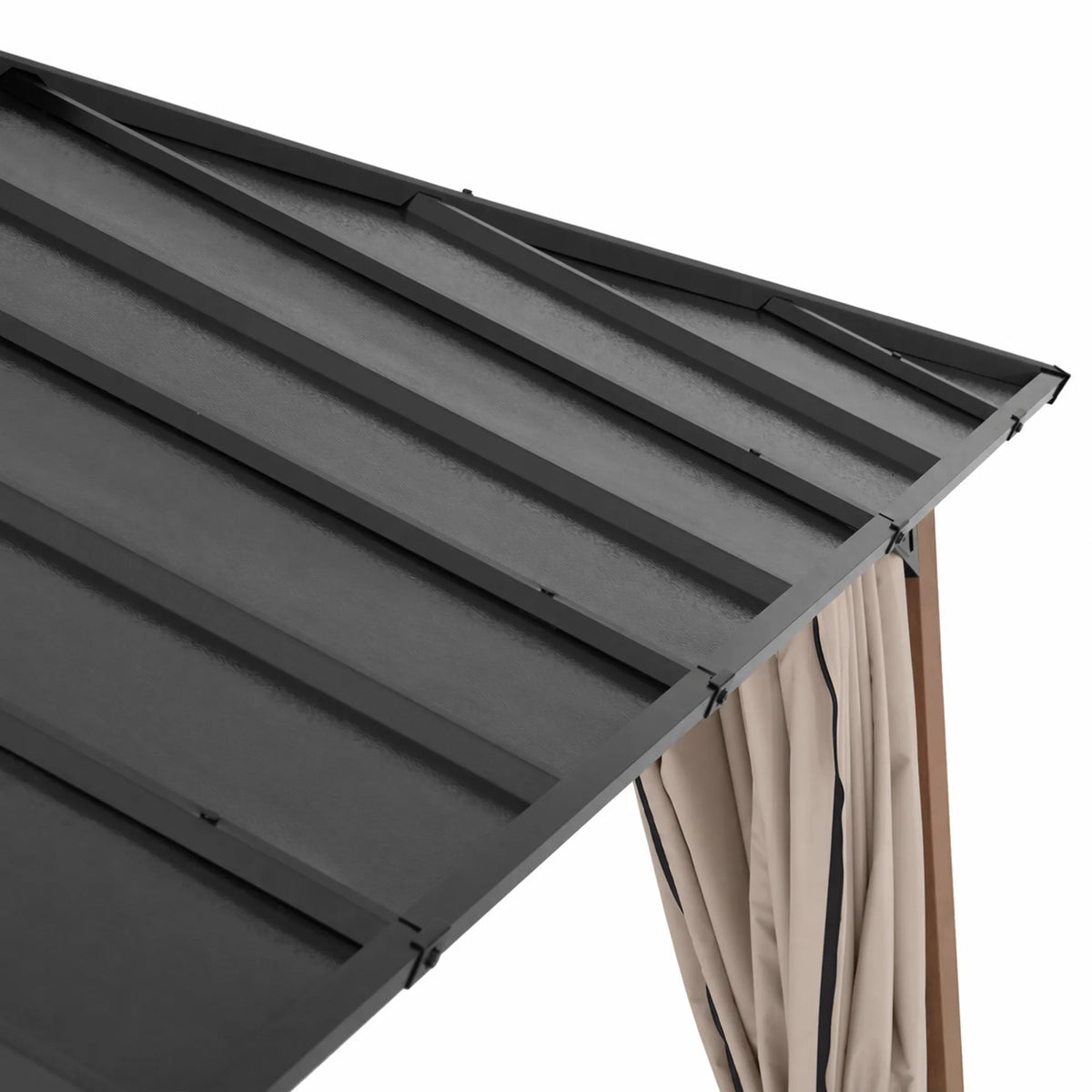 Kingston Aluminum Gazebo - Natural Woodgrain, 12x16