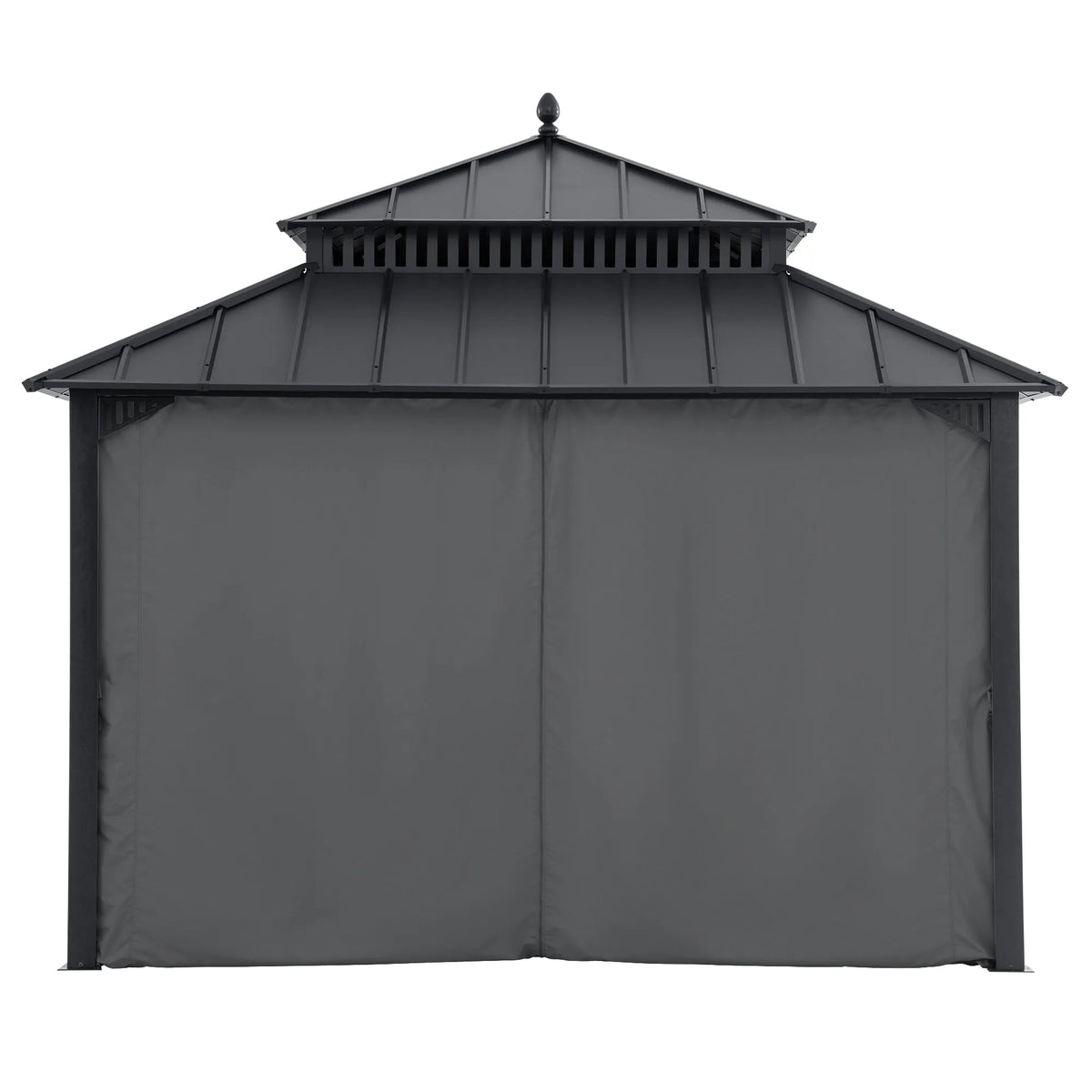 Kingston Aluminum Gazebo - Slate Gray, 12x12