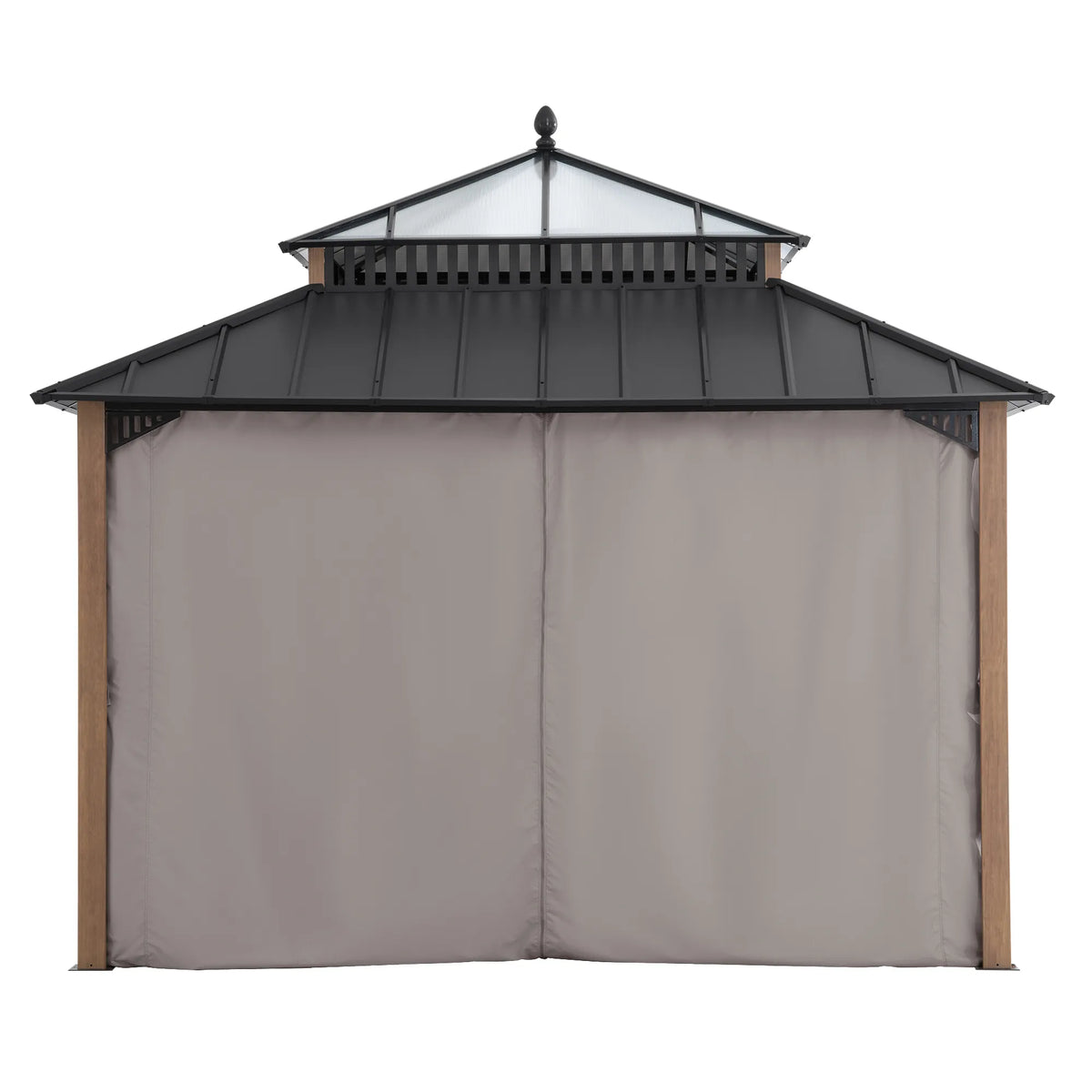 Kingston Horizon PC-Vent Gazebo - Natural Woodgrain, 12x12