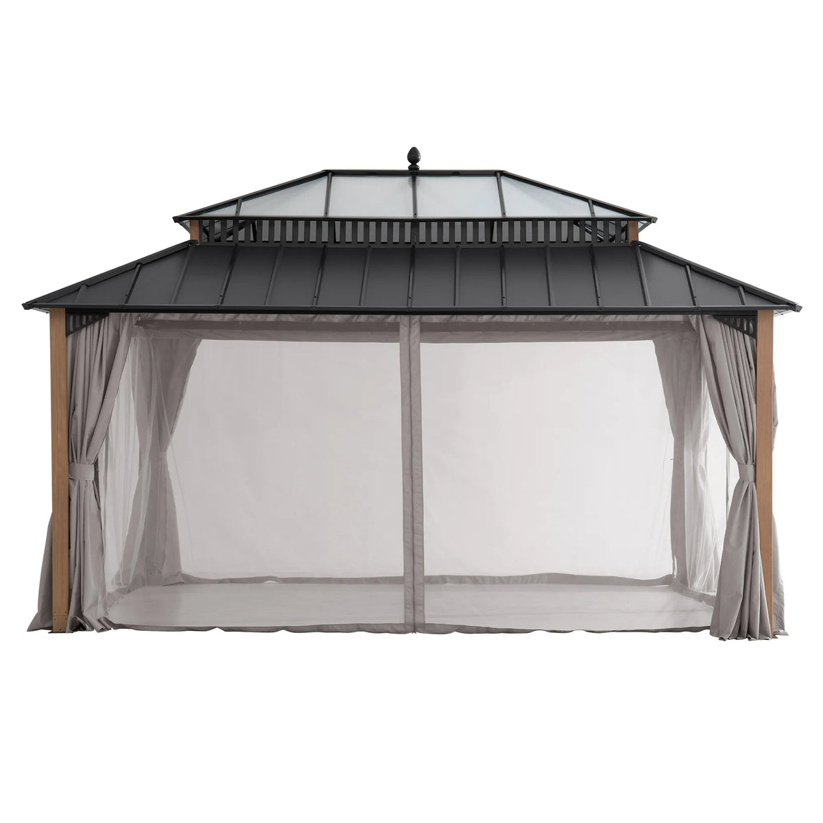 Kingston Horizon PC-Vent Gazebo - Natural Woodgrain, 12x16