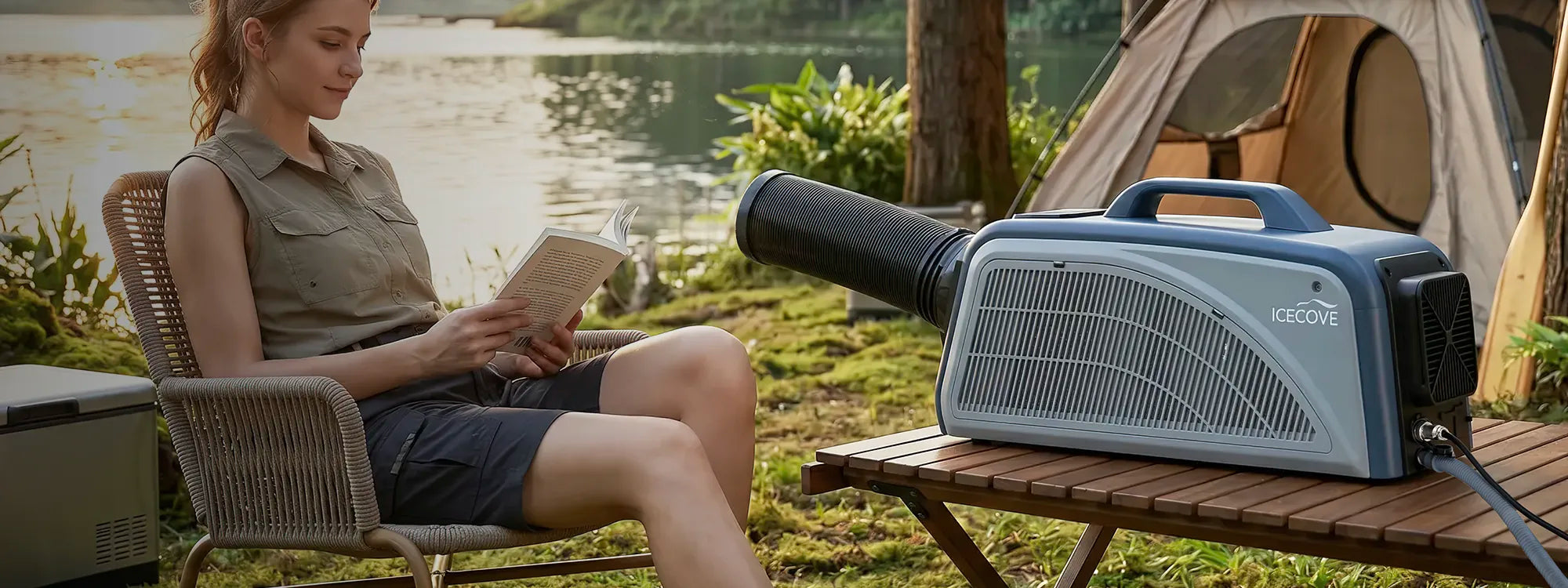 SUNJOY IceCove Portable Air Conditioner for Outdoor Tents and Indoors - Blue