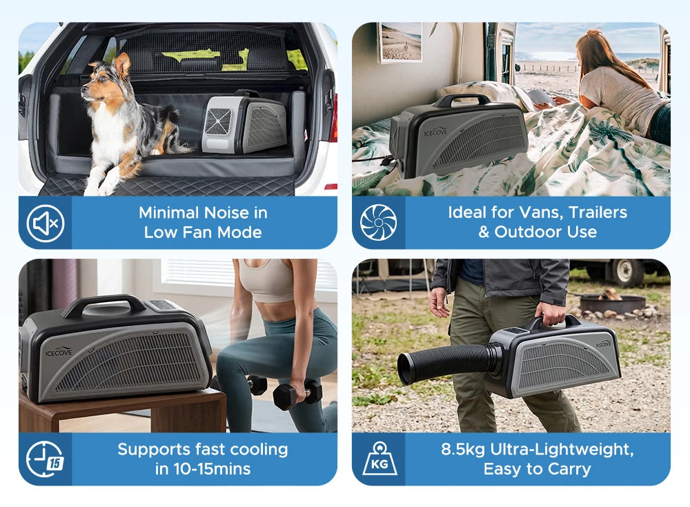 SUNJOY IceCove Portable Air Conditioner for Outdoor Tents and Indoors - Gray