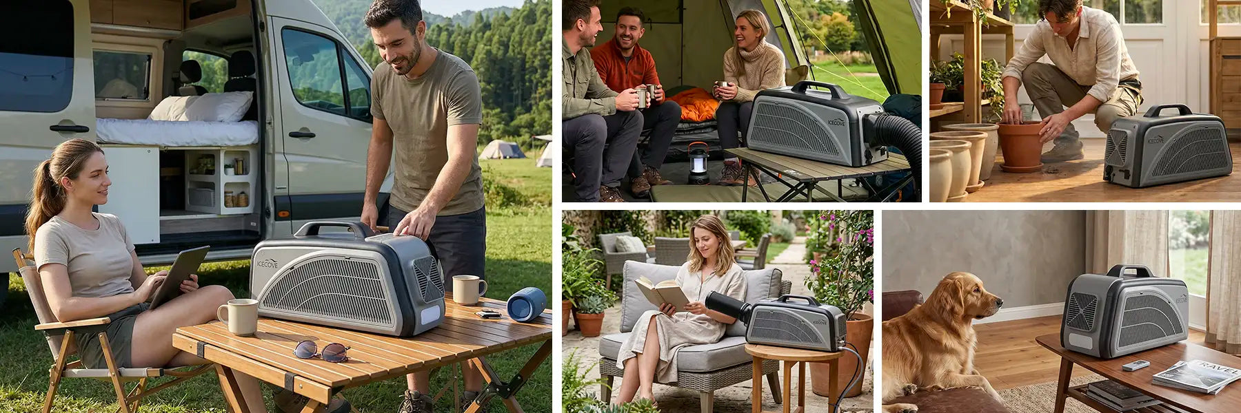 SUNJOY IceCove Portable Air Conditioner for Outdoor Tents and Indoors - Gray