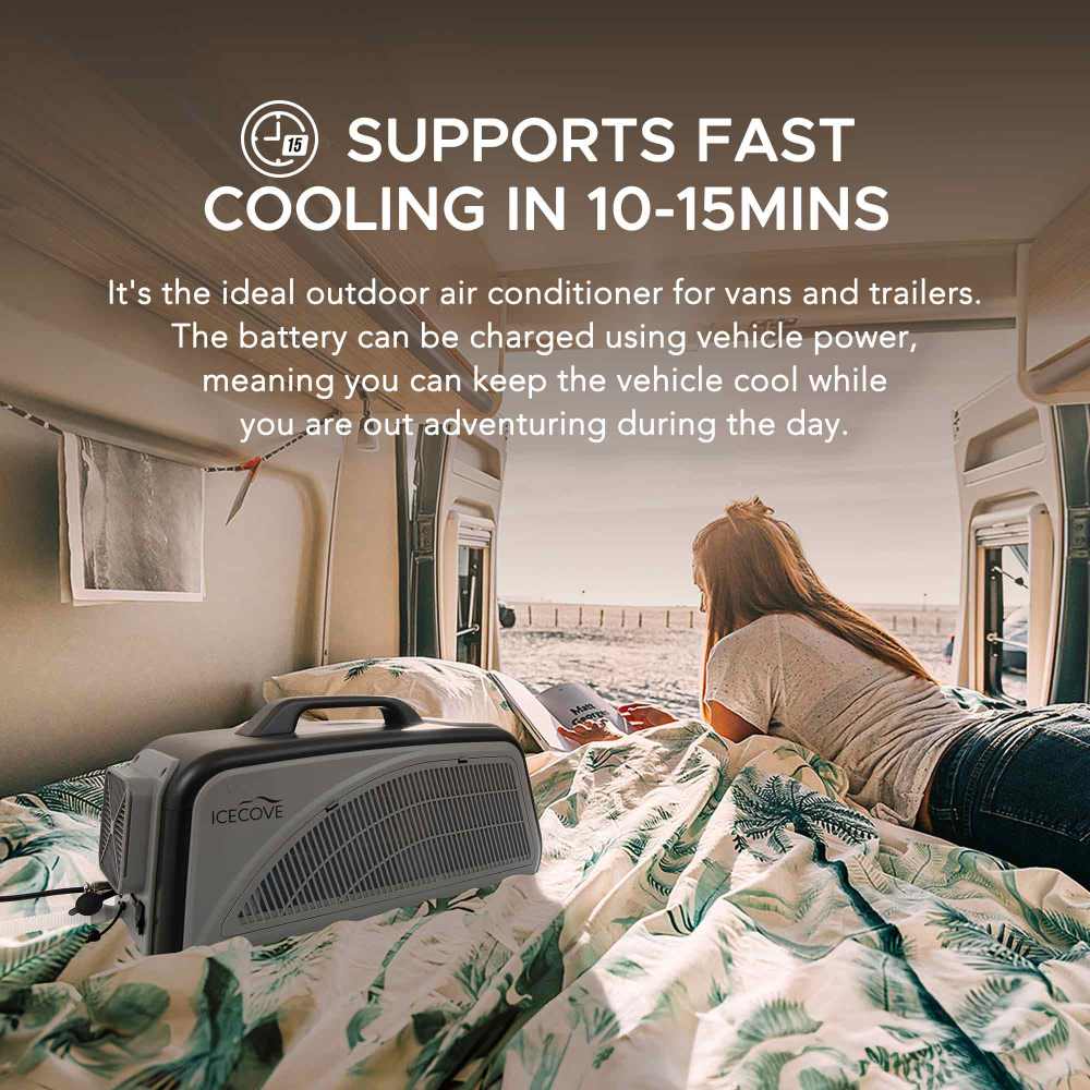 SUNJOY IceCove Portable Air Conditioner for Outdoor Tents, Campervans, Trailers, and Indoors.
