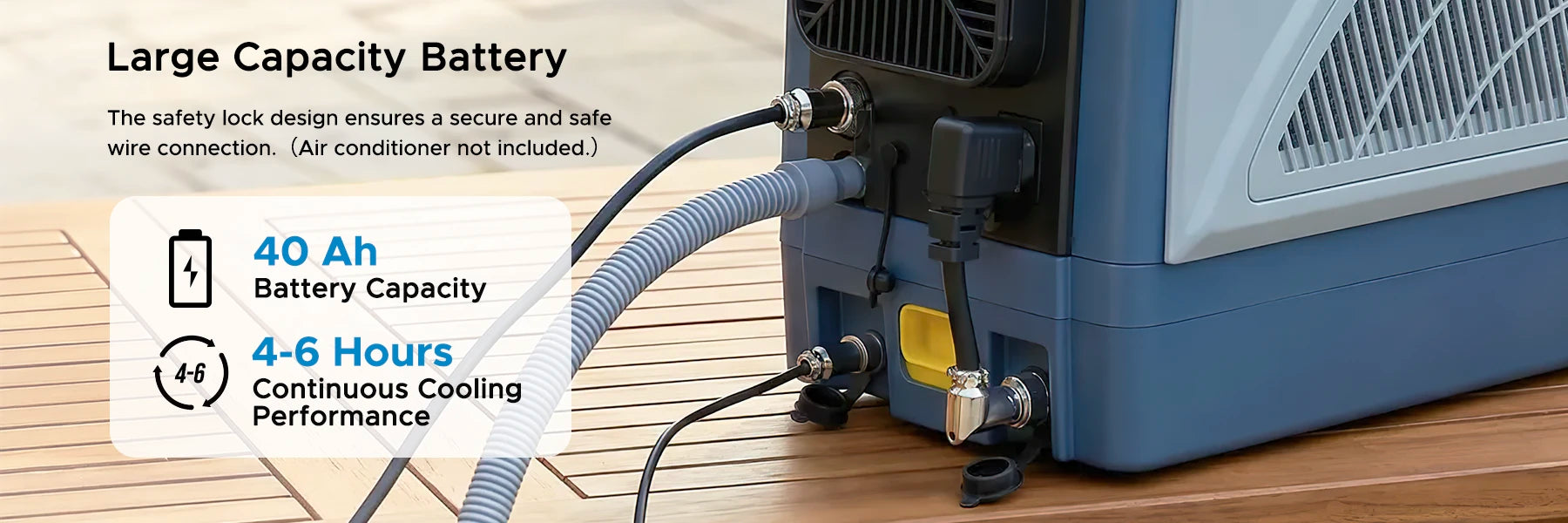 SUNJOY IceCove Portable Air Conditioner Power Bank for Outdoor Tents and Indoors - Blue