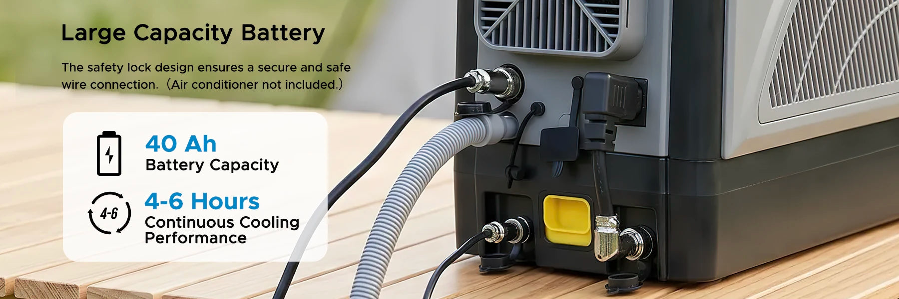 SUNJOY IceCove Portable Air Conditioner Power Bank for Outdoor Tents and Indoors - Gray