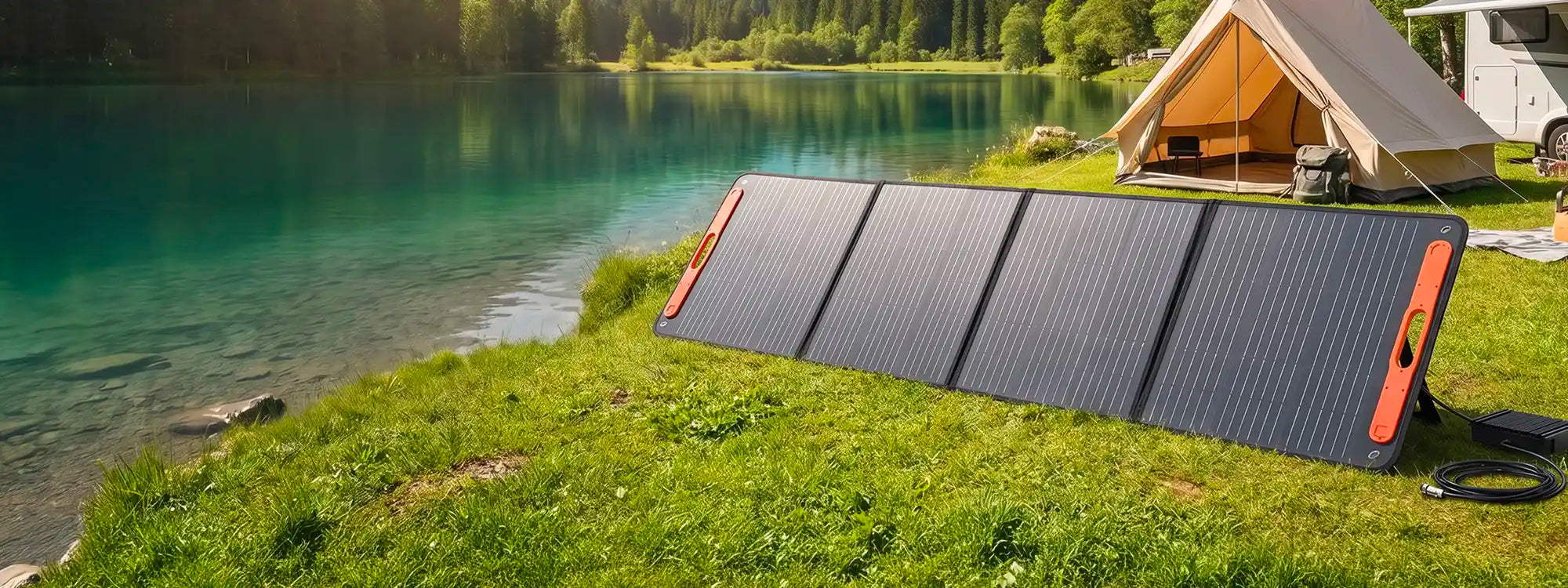SUNJOY 226W Folding Portable Solar Panel - Convenient and Efficient Power Solution for IceCove Air Conditioner