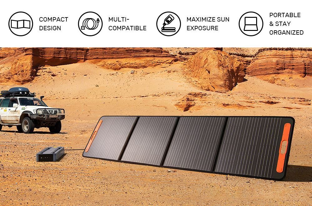 SUNJOY 226W Folding Portable Solar Panel - Convenient and Efficient Power Solution for IceCove Air Conditioner