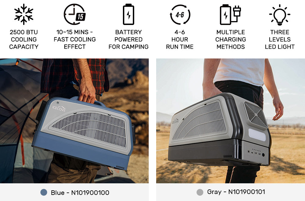 SUNJOY IceCove Portable Air Conditioner for Outdoor Tents and Indoors - Blue