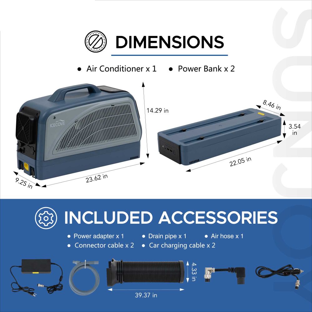 IceCove Portable Air Conditioner for Outdoor Tents, Campervans, Trailers, and Indoors.