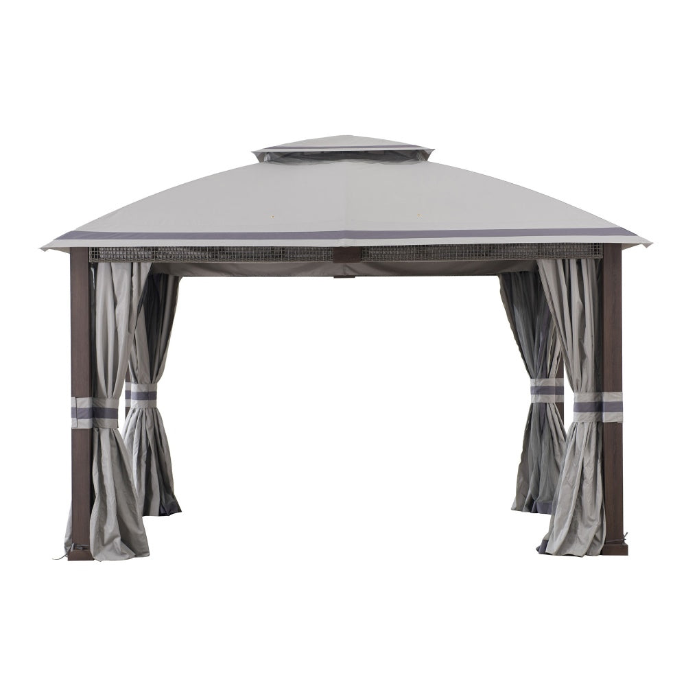 SUNJOY Gray Replacement Canopy For Fiona 2-tier Gazebo (11x13 Ft) A101013005.