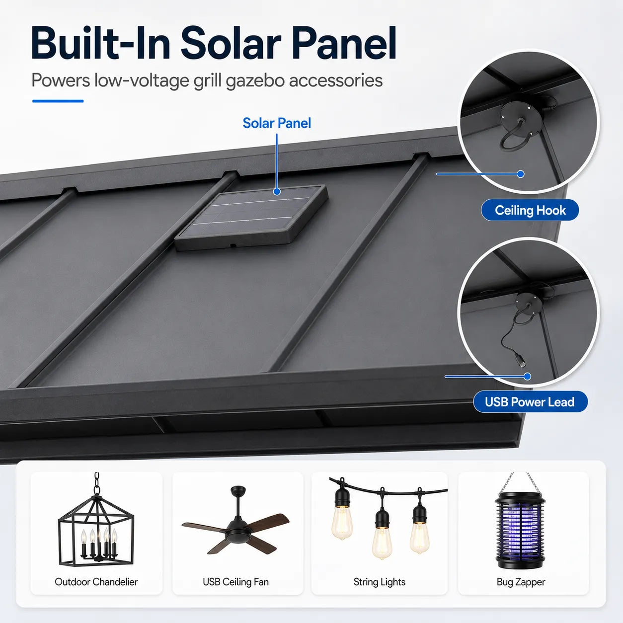 Pro-Grill Timber Fenced Solar Station, 8x12
