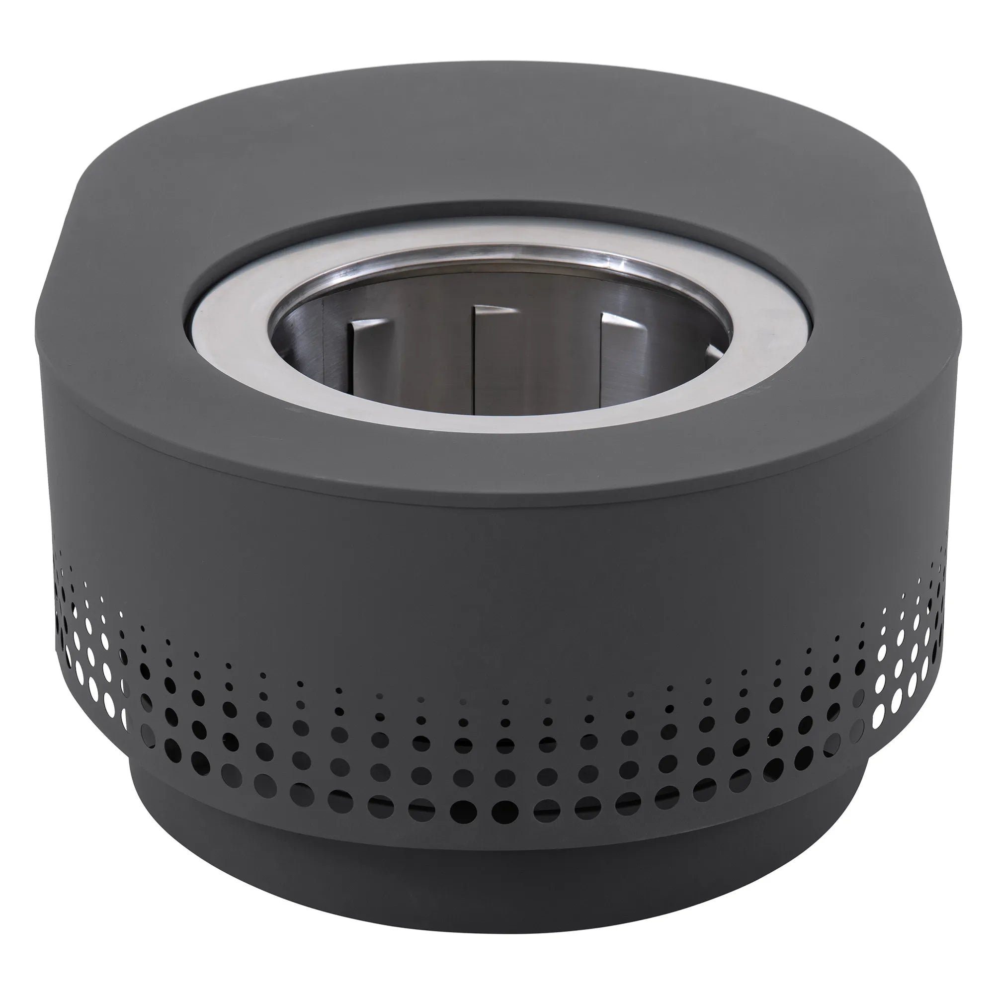 Vulcan Oval Smokeless Fire Pit 38", Dot Grid - Gray