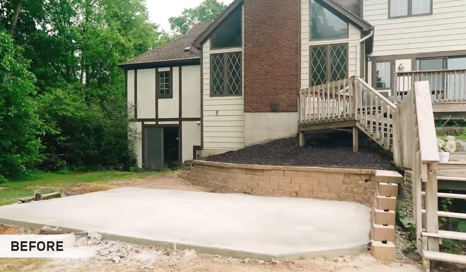 Plain patio: Limited use, exposed to weather