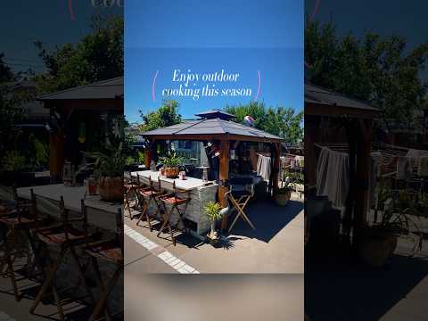 Outdoor Kitchen Ideas with SUNJOY Gazebo