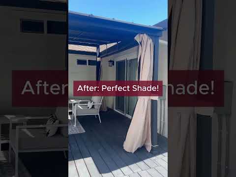 SUNJOY 12x14 Metal Roof Wall Mounted Gazebo, Lean to Gazebo with Curtain and Netting