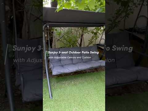 Ultimate Relaxation! SUNJOY 3-Seat Patio Swing – Your Perfect Outdoor Escape