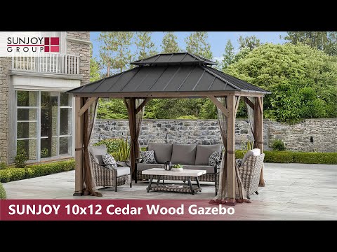 Backyard Gazebo Ideas with LED Lights & Mosquito