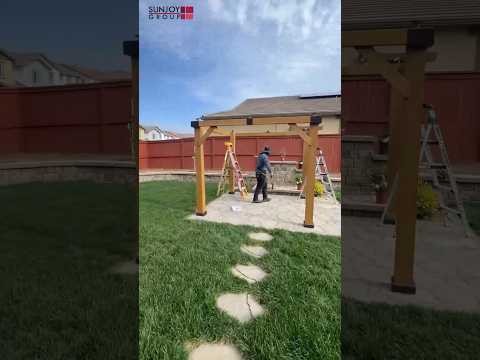 Building A SUNJOY 9x9 Wood Gazebo