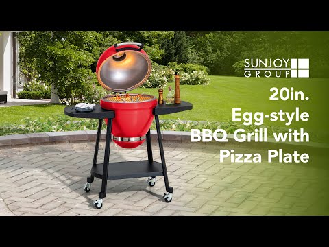 Sunjoy Outdoor BBQ Grill & Smoker with Wheels | BBQ Grill Ideas