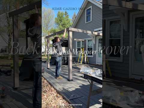Full Build & Tour 10x12 Wood Gazebo in a backyard.