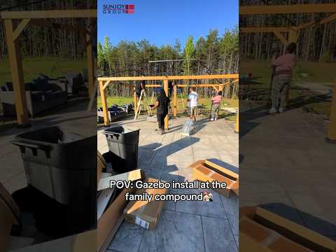 Sunjoy 12X20 DIY Wood Gazebo Installation